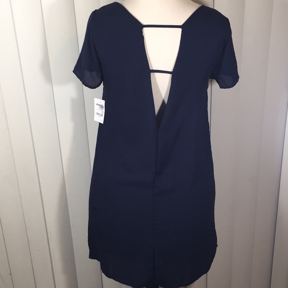 Charlotte Russe Navy Blue dress Sz. xsmall - Picture 7 of 8